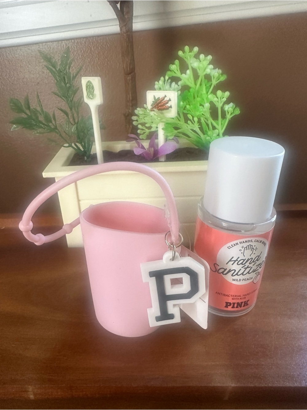 PINK Victoria's Secret Pink Hand Sanitizer with Pink Silicone Holder set
